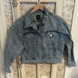 Wild fable distressed denim jacket